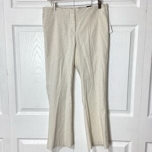 Amanda & Chelsea Modern Fit Ankle Pant Size 8 Natural Beige Stretch Waist Office